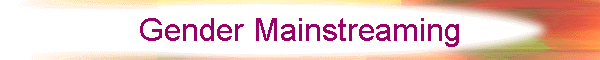 Gender Mainstreaming